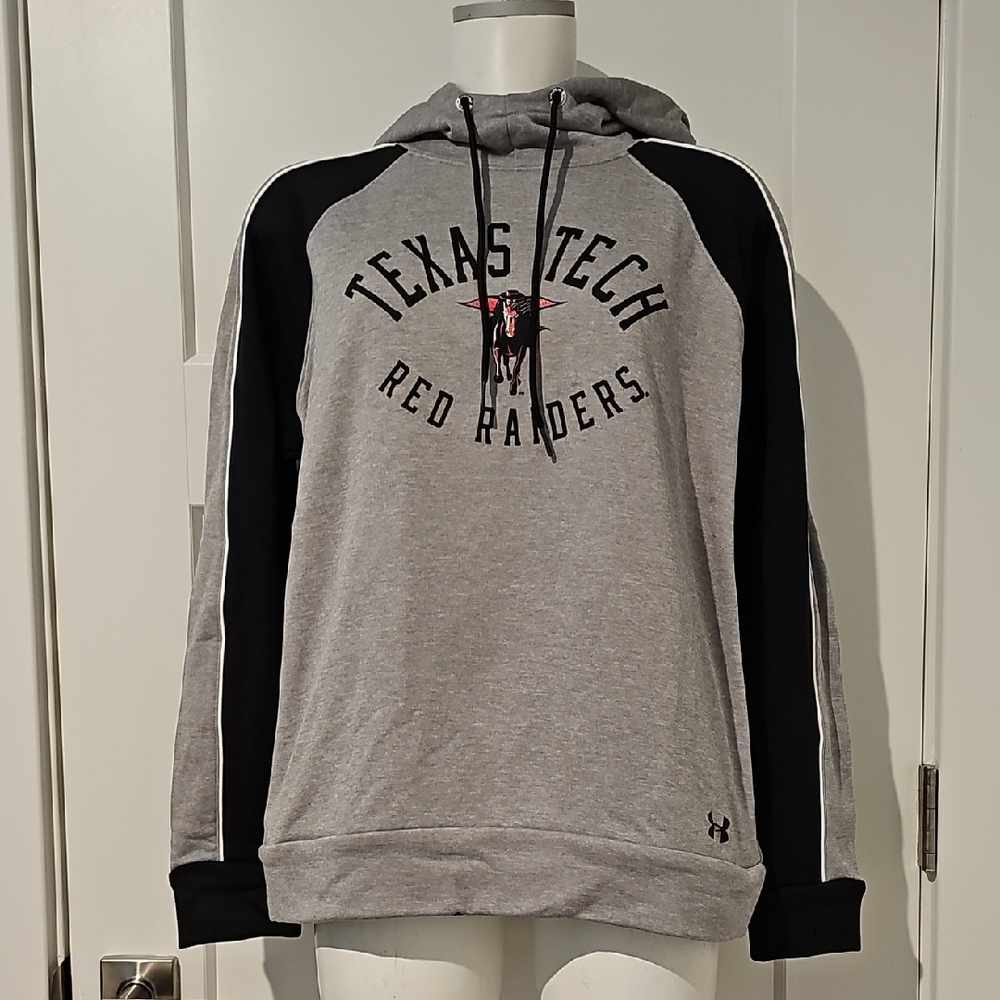 NWT Womens Under Armour Gray and Black Texas Tech Hoodie